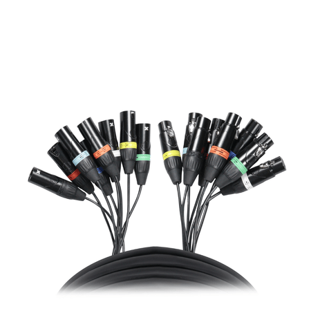 ProX 8FT 8-Channel XLR3F to XLR3M Balanced Snake Cable [XC-8XLR10]