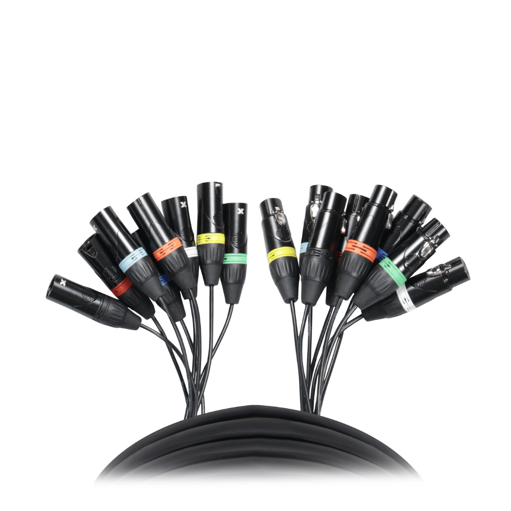 ProX 8FT 8-Channel XLR3F to XLR3M Balanced Snake Cable [XC-8XLR10]