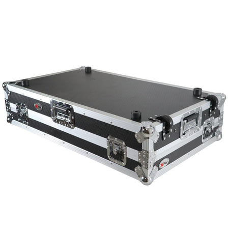 ProX Flight Case for Pioneer DDJ-SZ and DDJ-SZ2 Controllers with Laptop Shelf and Wheels (Silver on Black)