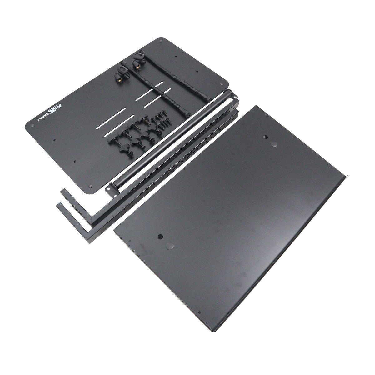 ProX X-MAESTRO-MEDIA-BL Maestro Multi-Media Lectern Podium for LED Flatscreen TVs up to 32" with 2 Gooseneck Mic Stands - Black Finish