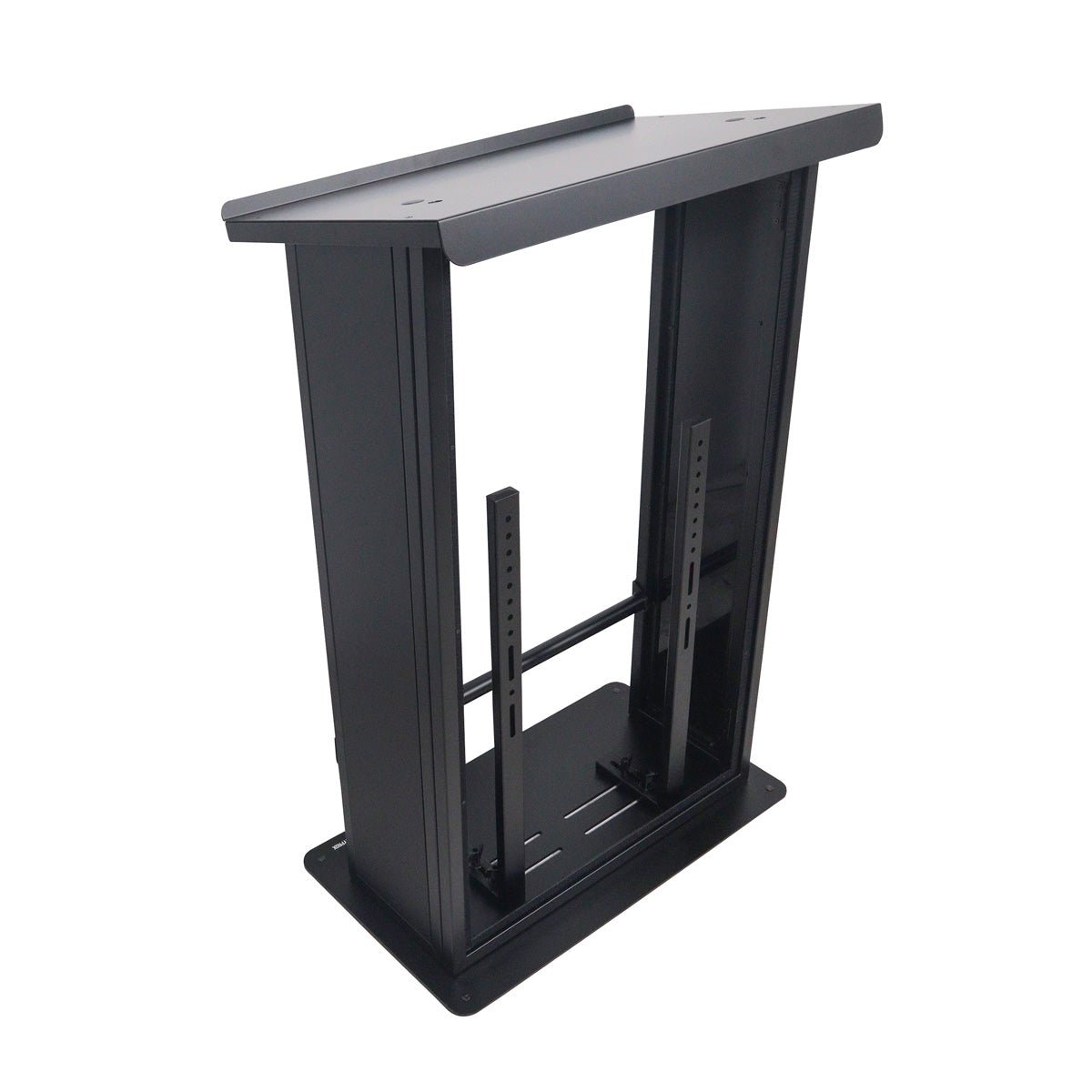 ProX X-MAESTRO-MEDIA-BL Maestro Multi-Media Lectern Podium for LED Flatscreen TVs up to 32" with 2 Gooseneck Mic Stands - Black Finish
