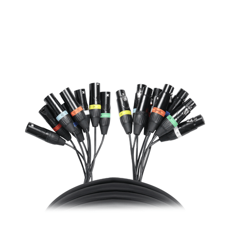 ProX XC-8XLR25 25 FT 8-Channel XLR3F to XLR3M Balanced Snake Cable