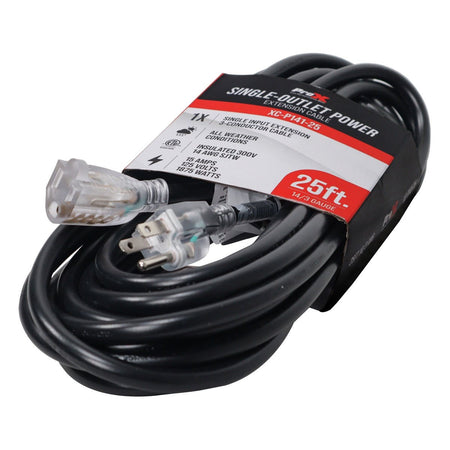 ProX XC-P141-25 25 FT 110v to 110v Female Power Cord 14AWG 3-Prong Black