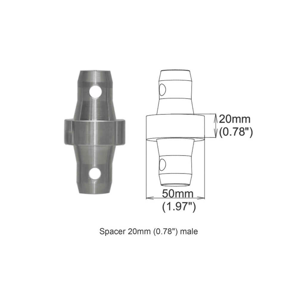 ProX XT-SPMM50 Spacer 50mm Male Coupler