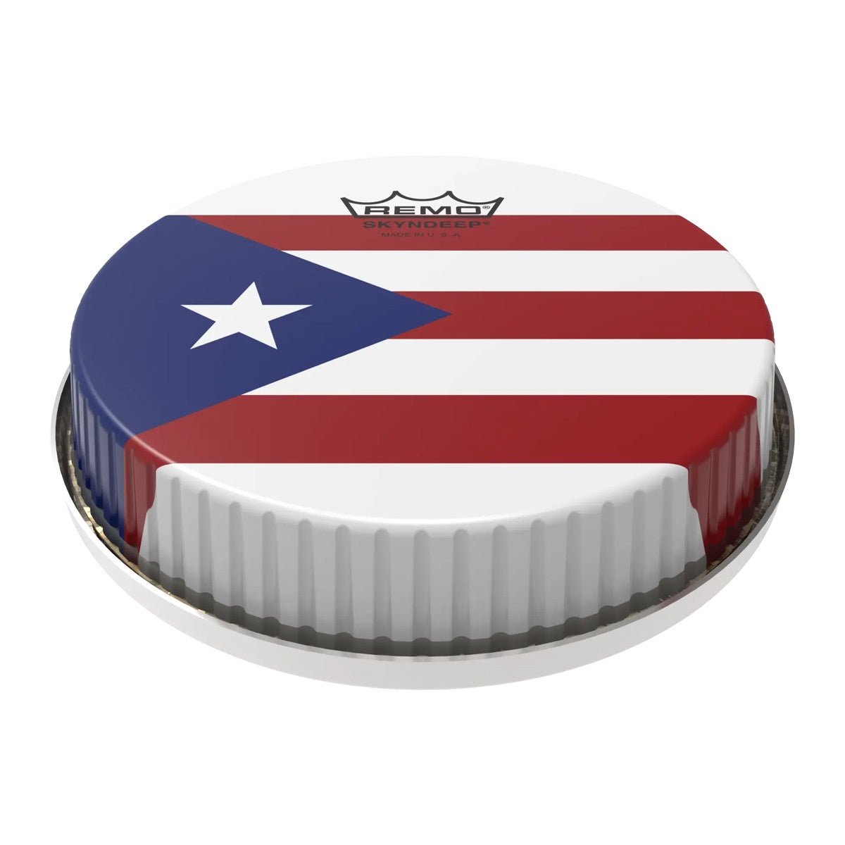 Remo Skyndeep R-Series Puerto Rican Flag Graphic Bongo Head - 7.15 inch