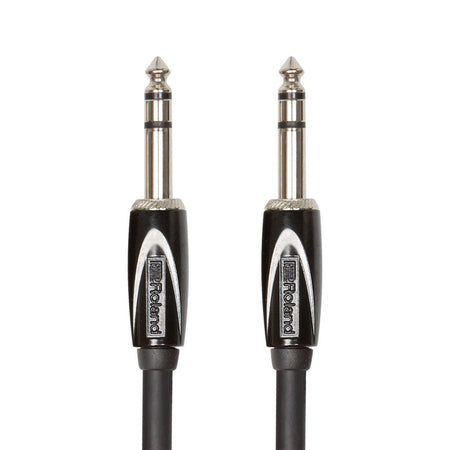 Roland RCC-3-TRTR Black Series 1/4-inch TRS Male to 1/4-inch TRS Male Interconnect Cable - 3 foot