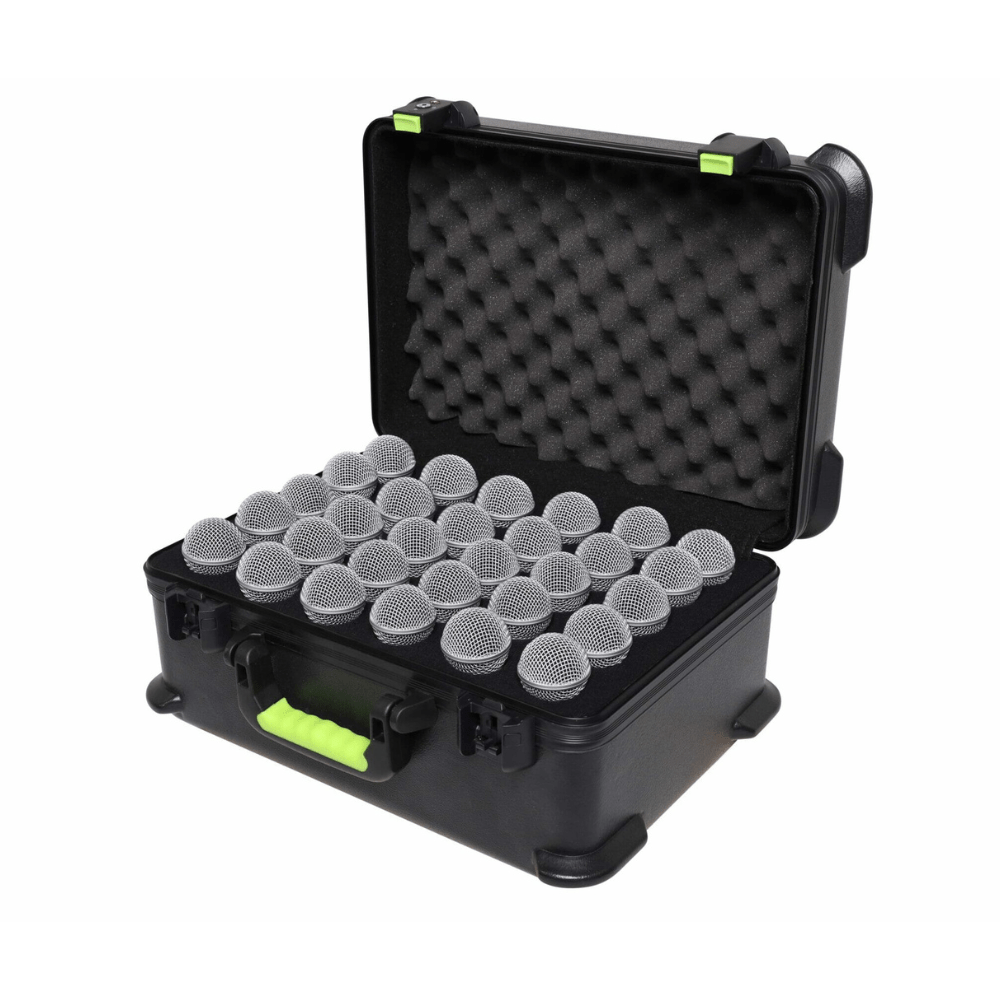 Shure by Gator SH-MICCASE30 Molded Case with Drops for 30 Wired Microphones and TSA-Approved Latches