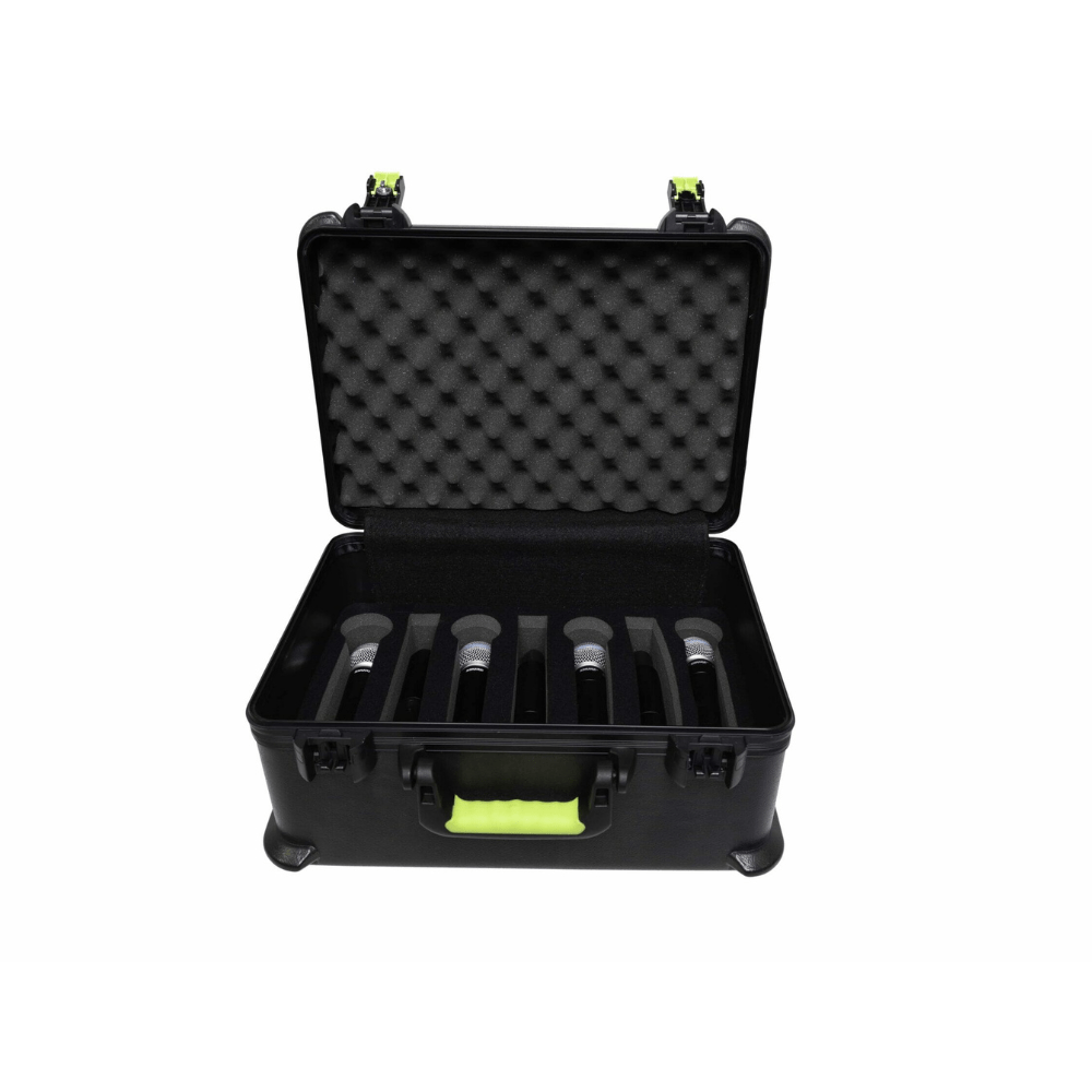 Shure by Gator SH-MICCASEW07 Molded Case with Drops for 7 Wireless Microphones and TSA-Approved Latches