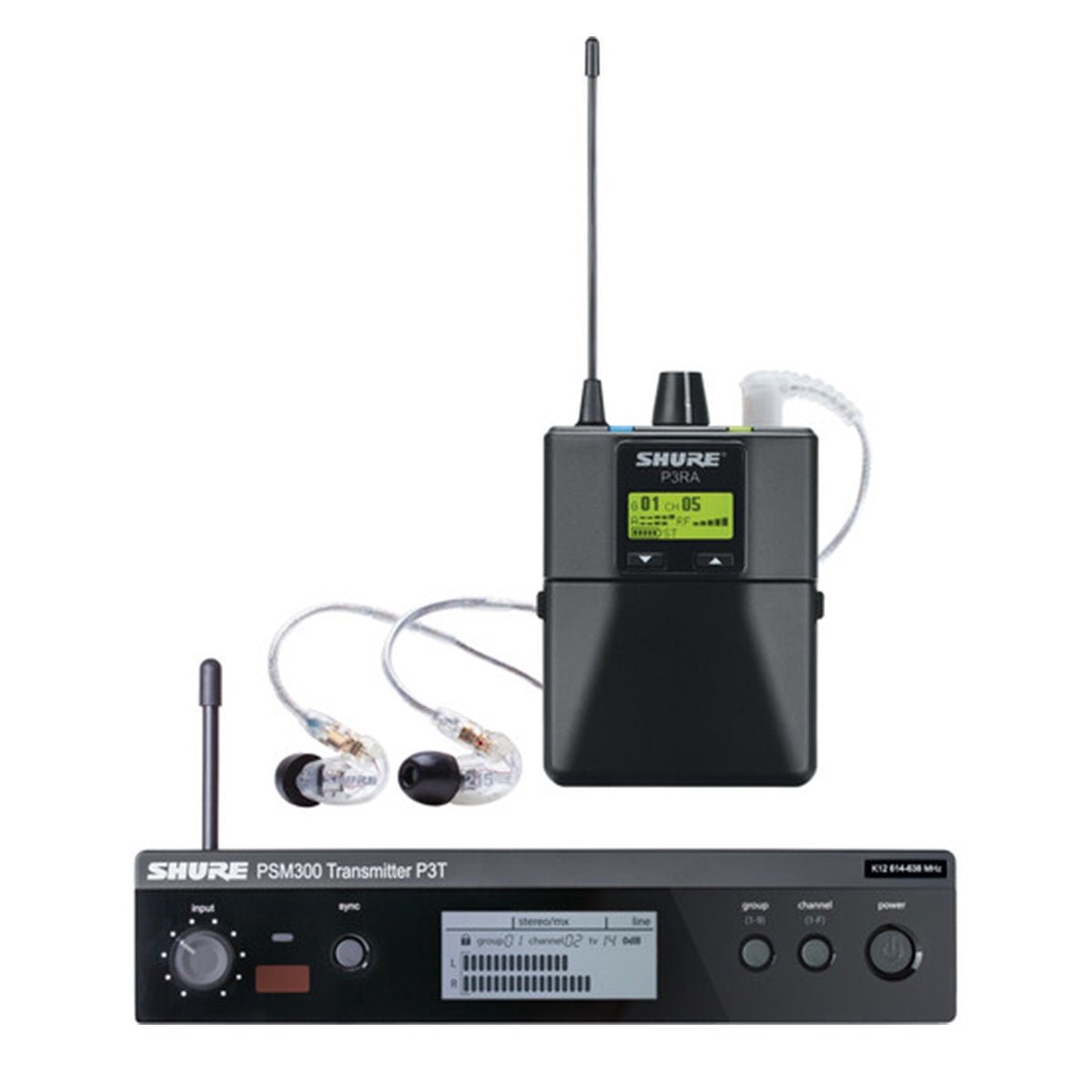 Shure PSM 300 Stereo Personal Monitor System with IEM (SE-215