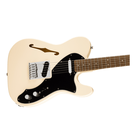 Squier Affinity Series Telecaster Thinline, Laurel Fingerboard, Black Pickguard - Olympic White