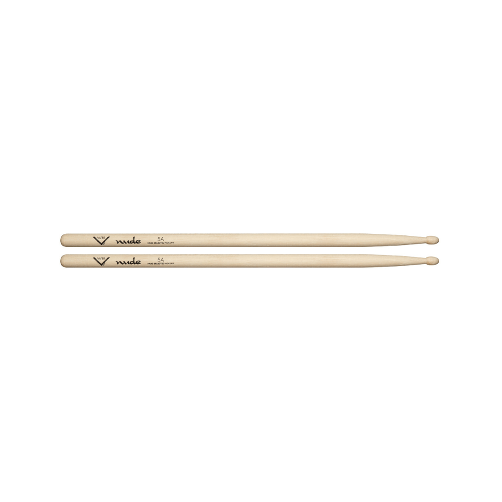 Vater Nude Series Hickory Drumsticks - 5A - Wood Tip