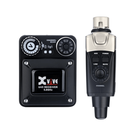 Xvive U45 Wireless In-ear Monitoring System - 5.8GHz, Black