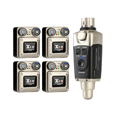 Xvive U45R4 Wireless In-ear Monitoring System - 5.8GHz, Silver