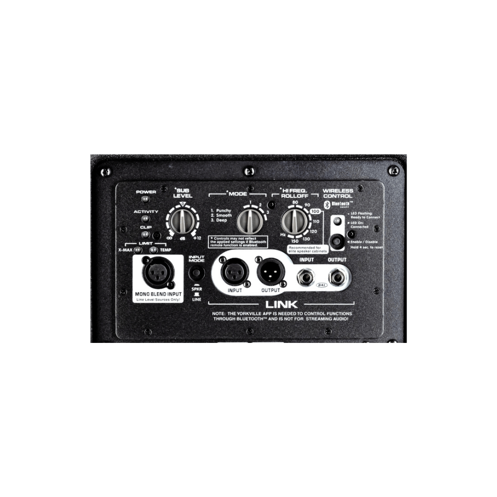 Yorkville Sound Elite Series ES12P 12" 1200W Powered Subwoofer with Bluetooth Control