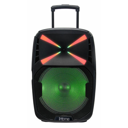 15" Portable Bluetooth Party Speaker with LED Lights and Stand