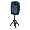 15" Portable Bluetooth Party Speaker with LED Lights and Stand