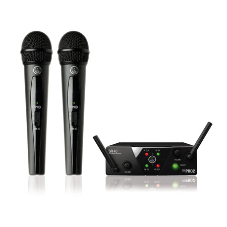AKG WMS40 Mini Dual Vocal Set Wireless Microphone System (Band: A & C)