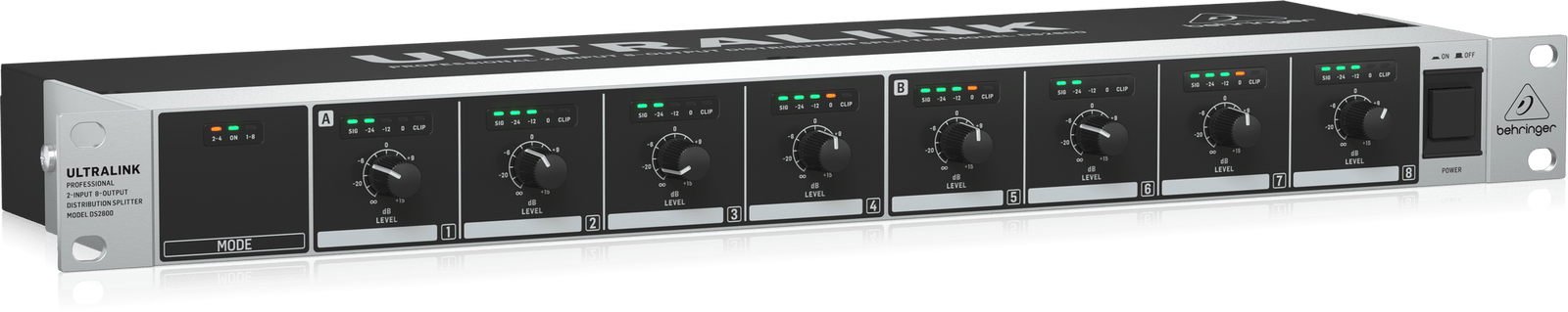 Behringer DS2800 2-Input/8-Output Distribution Splitter for Commercial Applications