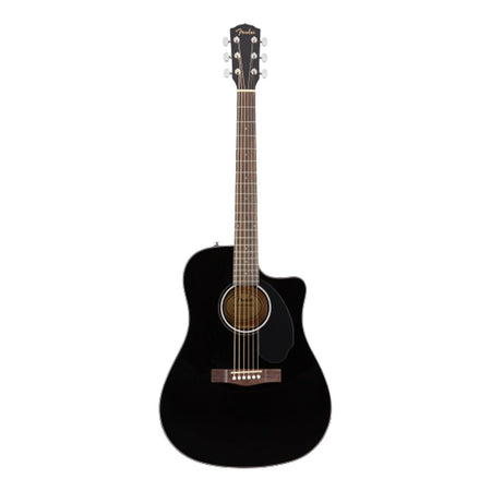 Fender CD-60SCE Dreadnought, Walnut Fingerboard, Black