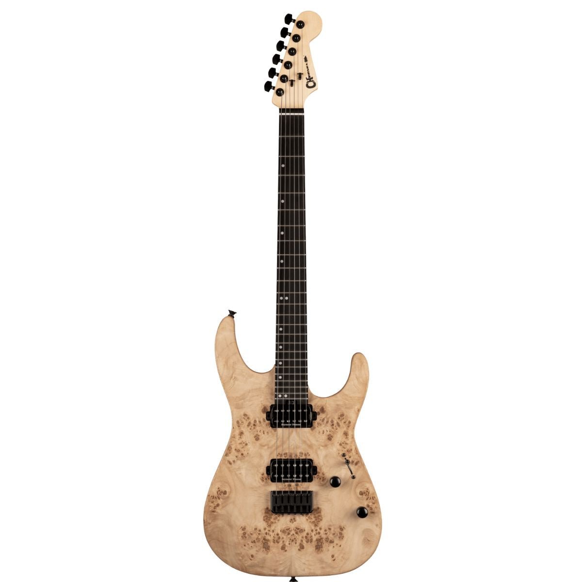 Charvel Pro-Mod DK24 HH HT E Mahogany with Poplar Burl, Ebony Fingerboard, Desert Sand