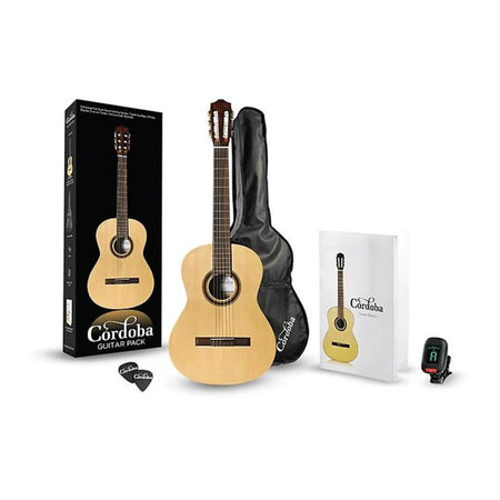 Cordoba CP100 Guitar Pack (Includes: Classical Guitar, Gigbag, Tuner, Instructional Booklet, Chord Chart, and Guitar Picks)