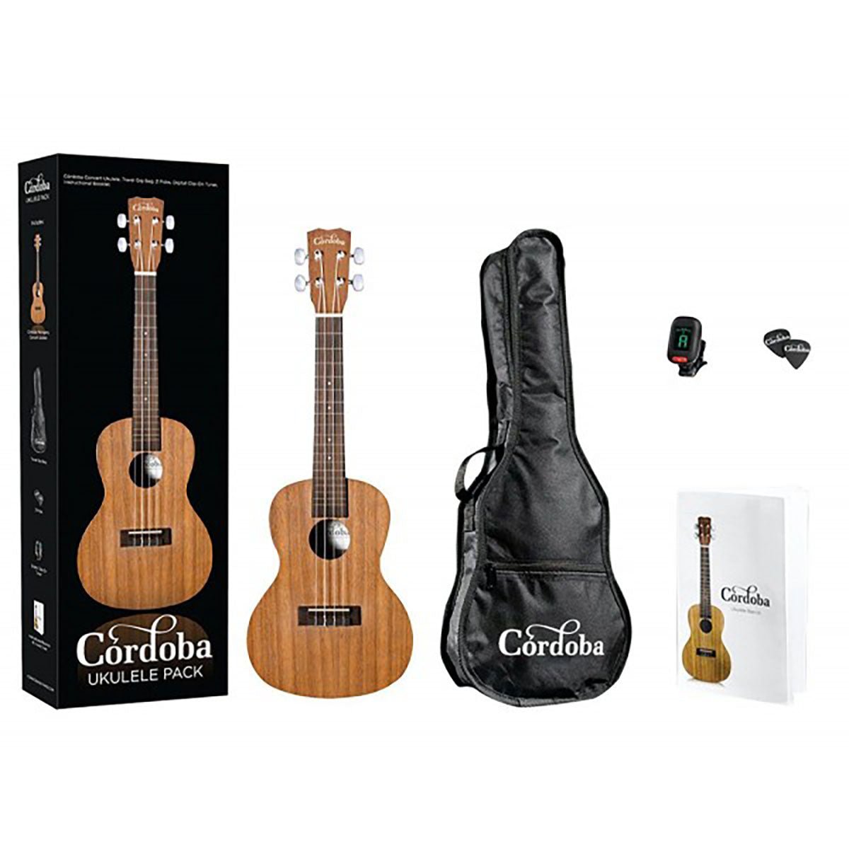 Cordoba UP100 Ukulele Pack - Natural