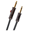 D'Addario PW-AGL-10 Circuit Breaker Straight to Straight Instrument Cable with Latching Switch- 10 foot