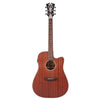 D'Angelico Premier Bowery LS Electric Acoustic Guitar, Natural Mahogany Satin