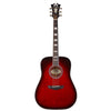 D'Angelico Premier Lexington Acoustic / Electric Guitar, Trans Black Cherry Burst DAPD300TBCBAPS