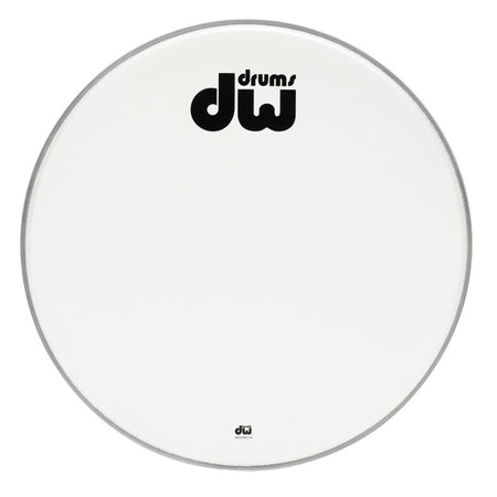 DW Drums CW22K White  Bass Drum Head w/ Black Logo 22" inch