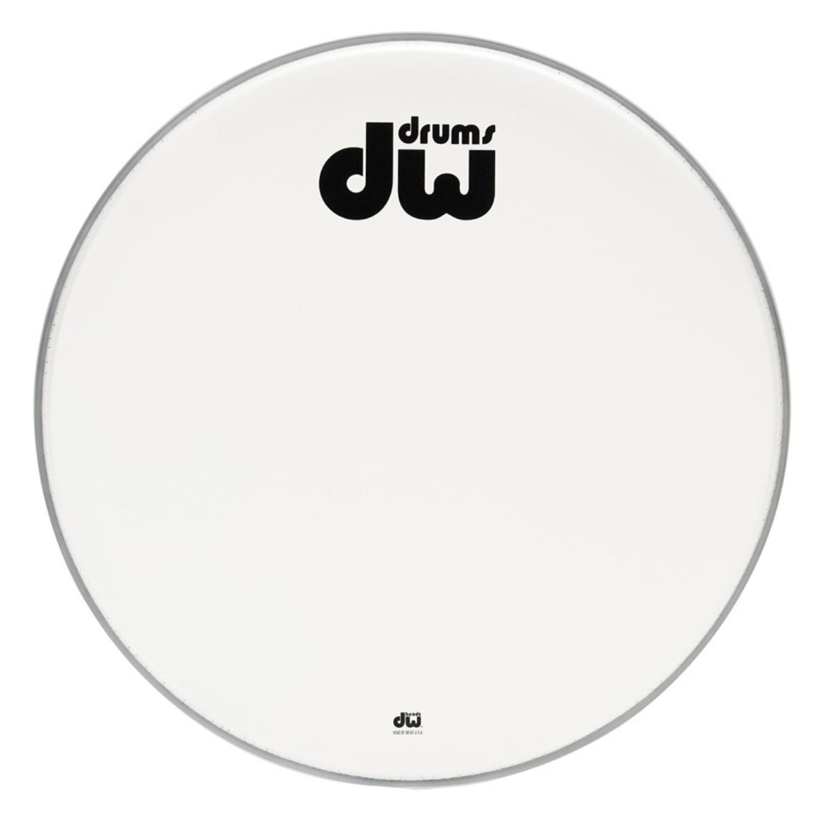DW Drums CW22K White  Bass Drum Head w/ Black Logo 22" inch
