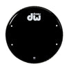 DW Drums Single Ply Gloss Black Vented Bass Drum Heads - 22 inch