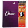 Elixir 16182 Nanoweb Phosphor Bronze Acoustic Guitar Strings - HD Light (13-53)