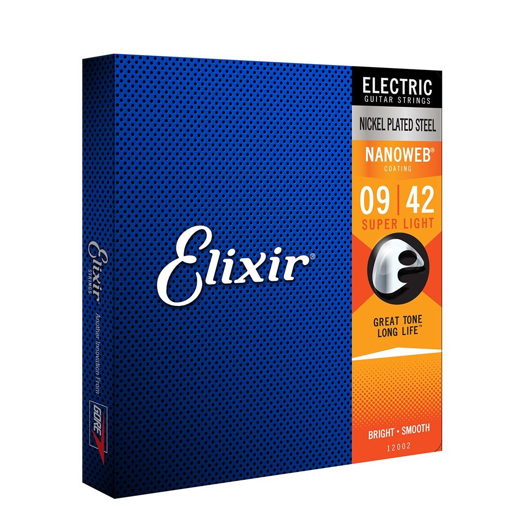 Elixir Strings Nanoweb Anti Rust .009-.042 Gauge Electric Guitar Strings