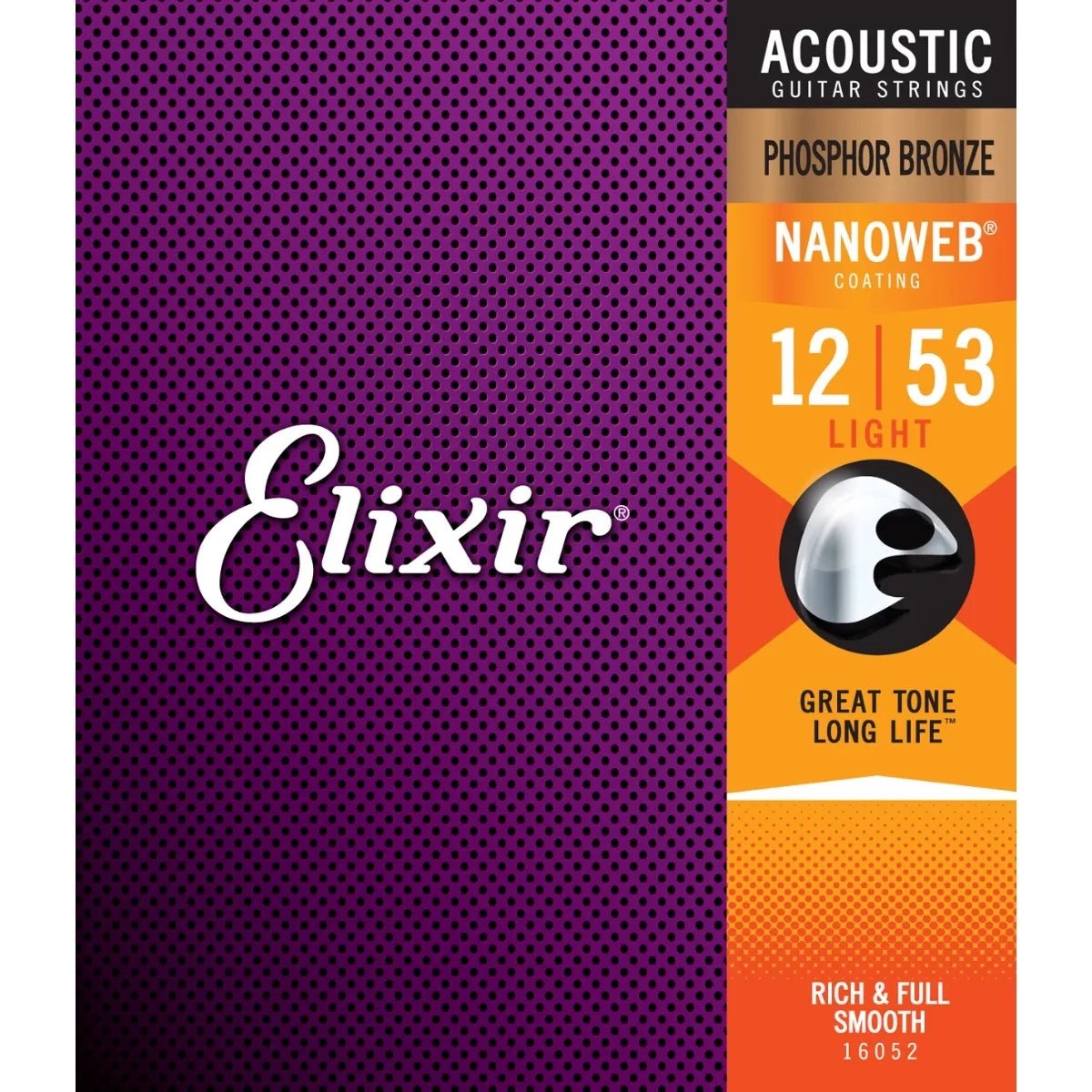 Elixir Strings Nanoweb Anti Rust Phosphor Light .012-.053