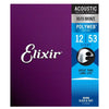 Elixir Strings Polyweb 80/20 Bronze Acoustic Guitar Strings .011-.052 Custom Light