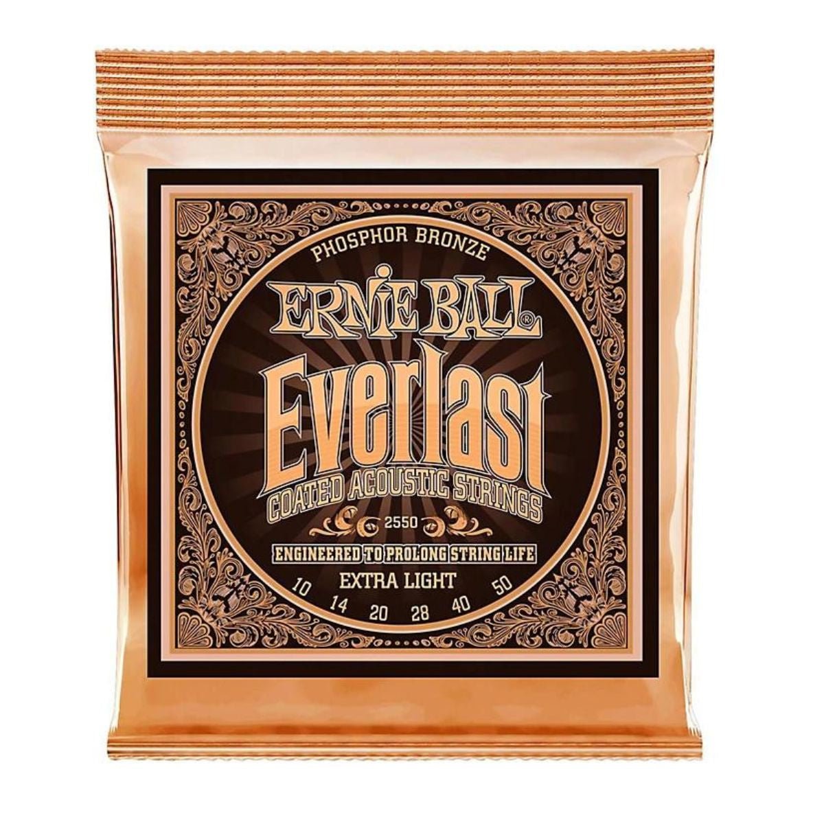Ernie Ball 2550 Everlast Coated Phosphor Bronze Acoustic Strings - .010-.050 Extra Light