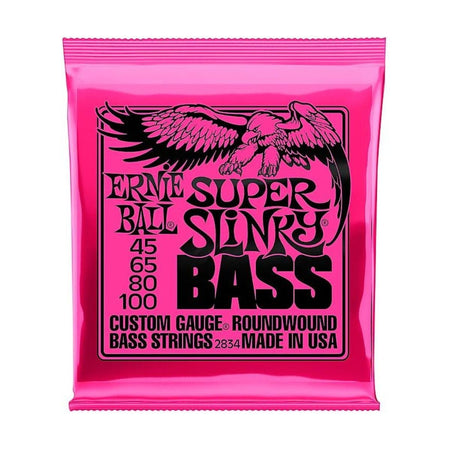 Ernie Ball 2834 Super Slinky Nickel Wound Electric Bass Guitar Strings - .045-.100