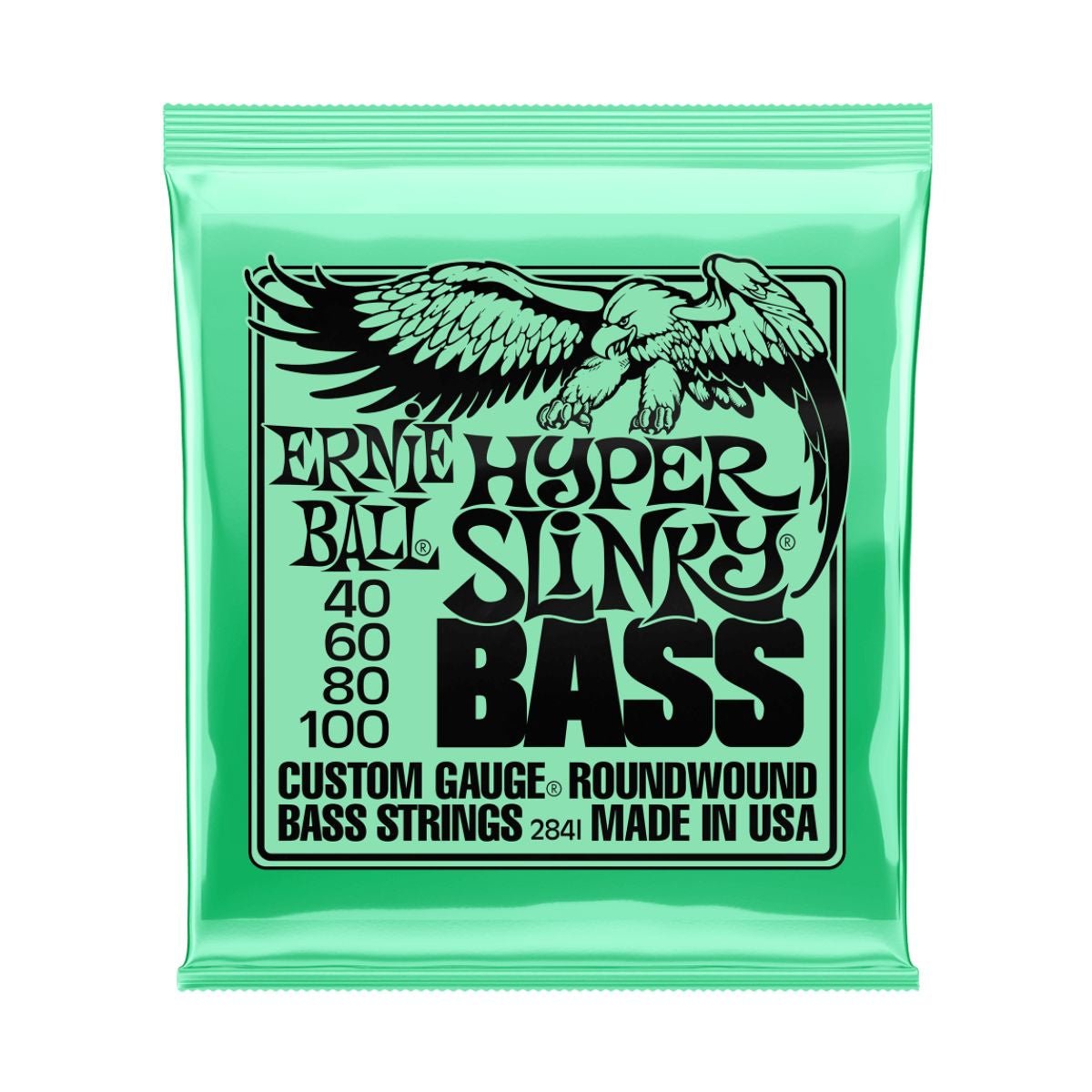 Ernie Ball 2841 Hyper Slinky Nickel Wound Electric Bass Guitar Strings - .040-.100
