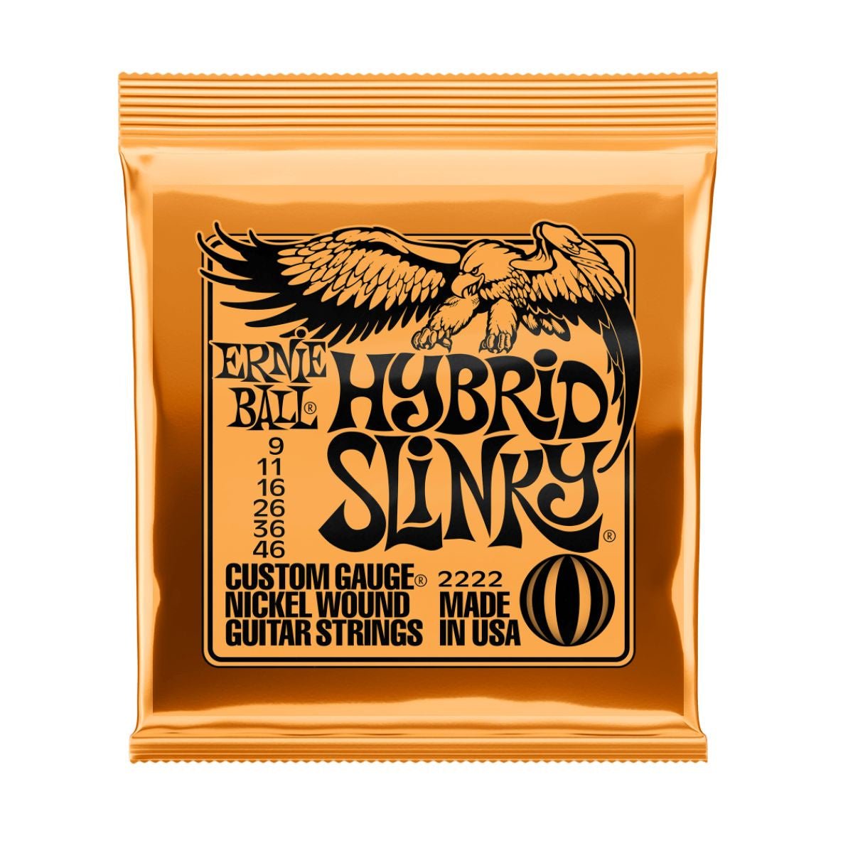 Ernie Ball 2222 Hybrid Slinky Nickel Wound Electric Guitar Strings - .009-.046
