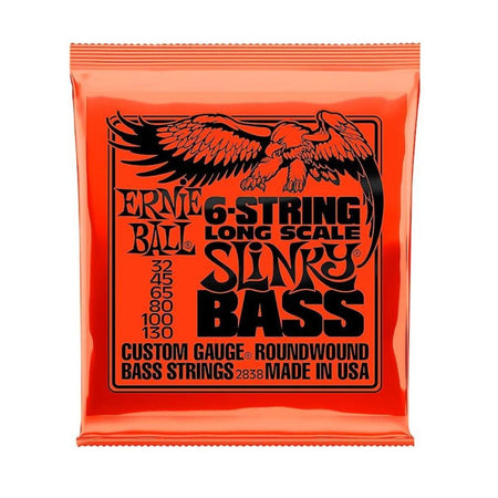 Ernie Ball Long Scale Slinky .032-.130 Nickel Wound 6-Strings Bass Guitar Strings
