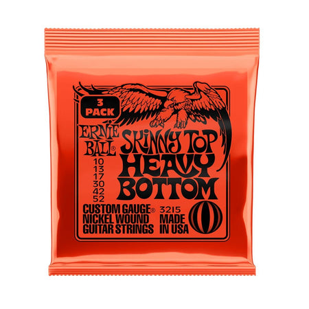 Ernie Ball Slinky Top Heavy Bottom .010-.052 Nickel Wound Electric Guitar Strings 3-Pack