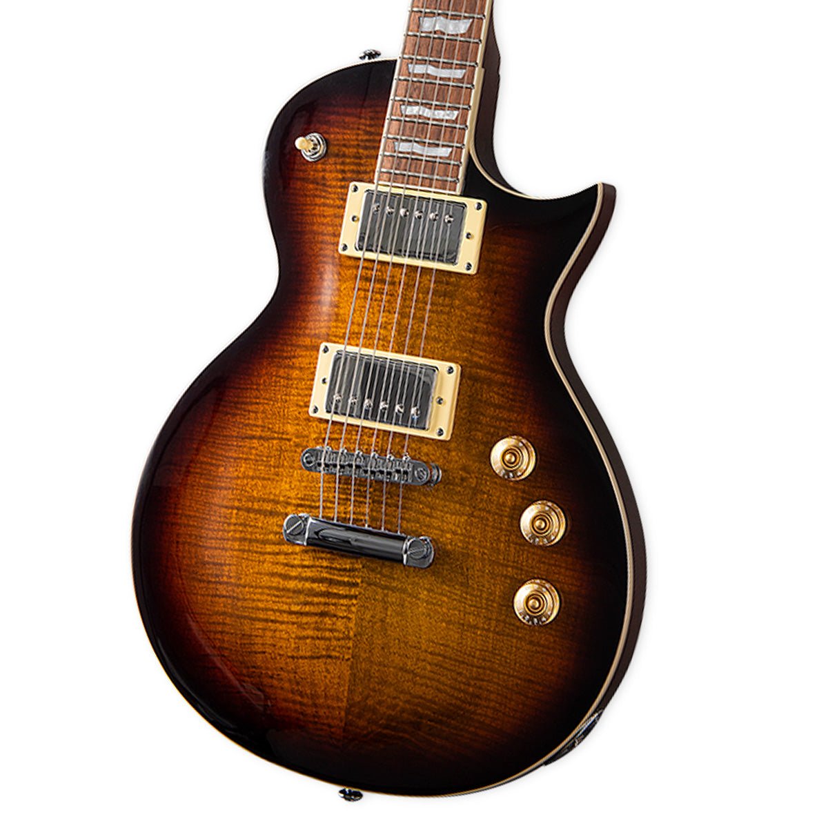 ESP LTD EC-256FM Electric Guitar - Dark Brown Sunburst