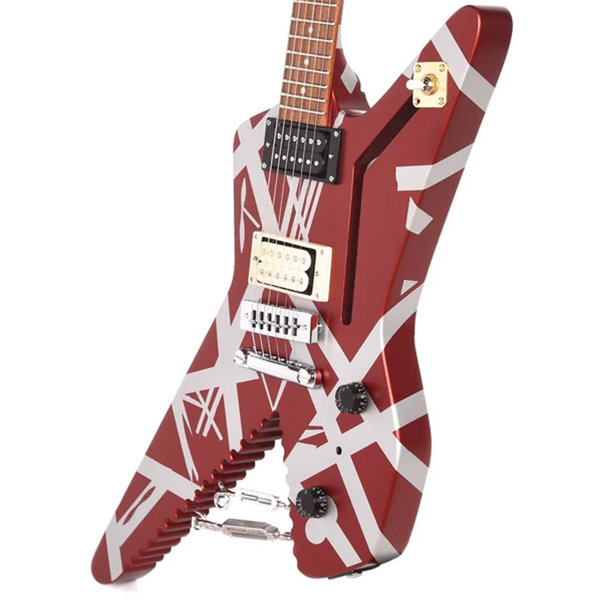 EVH Striped Series Shark - Burgundy with Silver Stripes – gjmsound