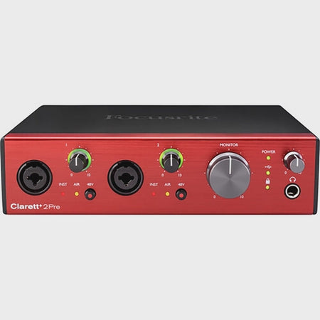 Focusrite Clarett+ 2Pre Desktop 10x4 USB Type-C Audio/MIDI Interface