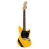 Squier FSR Bullet Competition Mustang HH, Laurel Fingerboard, Black Pickguard, Graffiti Yellow with Black Stripes