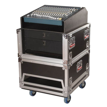 Gator Cases 14U Top, 6U Side Road Console Rack G-TOUR-GRC-1406
