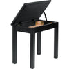 Gator Frameworks GFW KEYBENCH WDBKS Deluxe Wooden Keyboard & Piano Bench with Flip-Up Storage Compartment - Black Color
