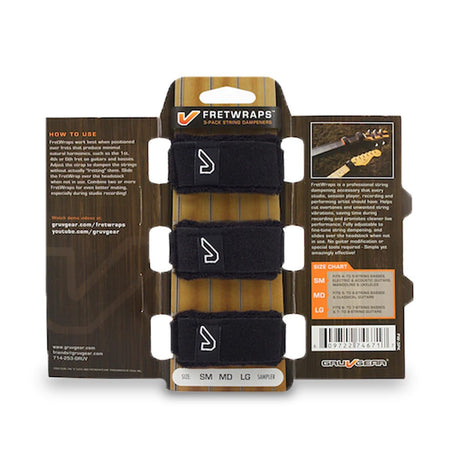 Gruv Gear FretWraps Black - Medium, 3-pack