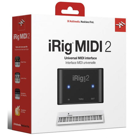 IK Multimedia iRig MIDI 2 Portable MIDI Interface for iOS, Mac, and PC